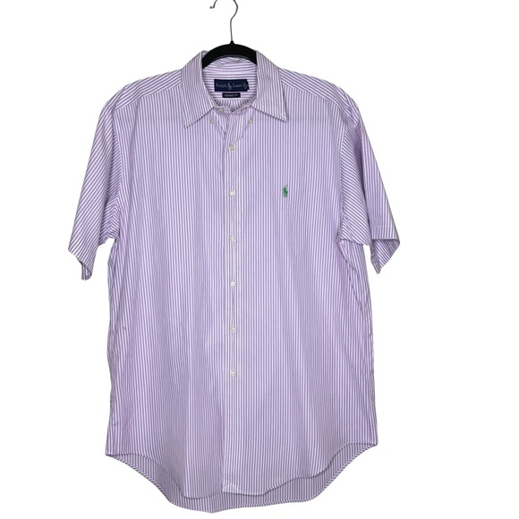 Ralph Lauren Other - Polo Ralph Lauren Classic Fit Purple & White Stripe Buttondown Shirt Mens Sz M